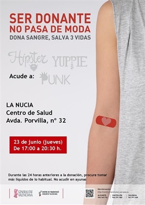 Cartel de la Donación de Sangre de junio de 2016