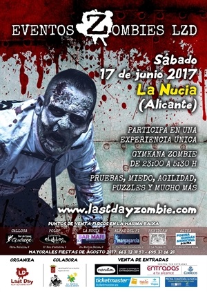 Cartel de la I Gimkana Zombie de La Nucía
