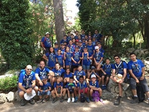 El Grup Scout de La Nucía en su visita a Alcoy durante el Campamento de Verano 22017
