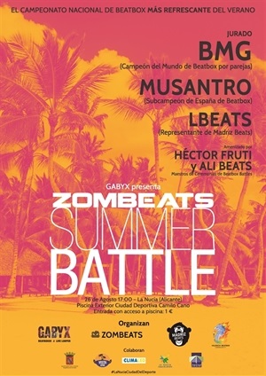 Cartel del IV Campeonato Nacional de Beatbox “Zombeats Summer Battle
