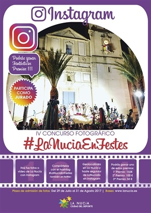 Cartel del IV Concurso de fotografía en Instagram #LaNuciaEnFestes