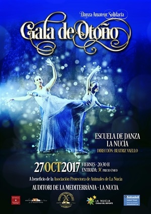 Cartel de la Gala de Otoño de Danza Solidaria del próximo viernes