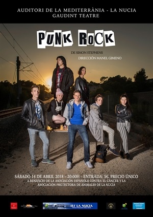 Cartel de la obra de teatro "Punk Rock"
