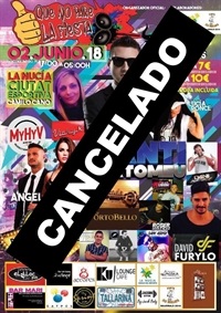 La Nucía cartel Concierto Santi Bertomeu 2018 Cancelado