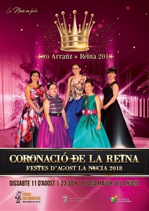 Cartel de la Coronació de la Reina de les Festes d'Agost de 2018