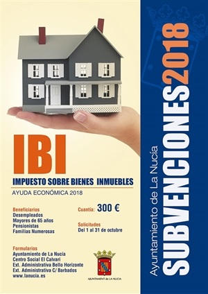 Cartel de la subvención del IBI