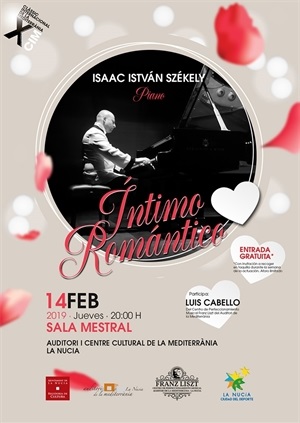 El concierto de piano "Íntimo Romántico" tendrá lugar el 14 de febrero