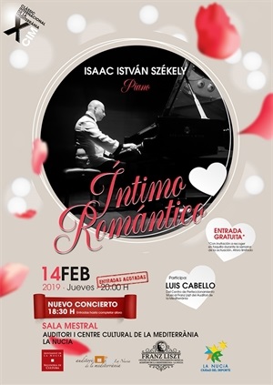 El jueves 14 de febrero segundo concierto "Intimo Romántico" a las 18:30 en la Sala Mestral de l´Auditori