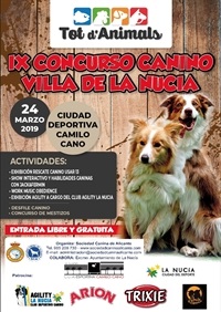 La Nucia Cartel IX Concurso Canino La Nucia 2019