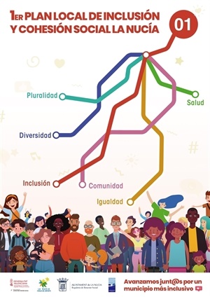 Cartel del Plan de Inclusión y Cohesión Social de La Nucía