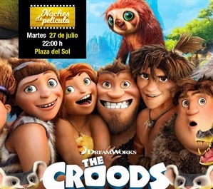 La película "Los Croods" se proyectará esta noche en la plaza del Sol