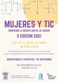 La Nucia Cartel Igualdad Curso Mujeres y TIC 2021