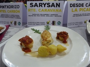 "Tapa Sarysan" de Restaurante Caravana designada por el jurado "Mejor Tapa de La Nucía 2016"